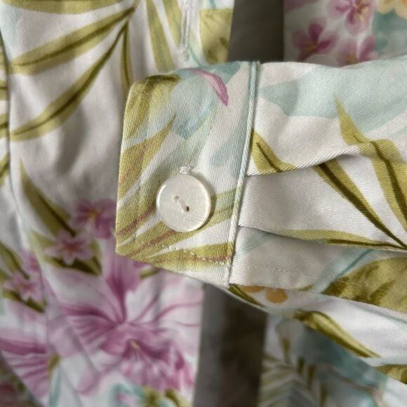 Alfred Dunner Sz 10 Floral Button Jacket Tropical Coastal Spring Summer - Picture 15 of 16